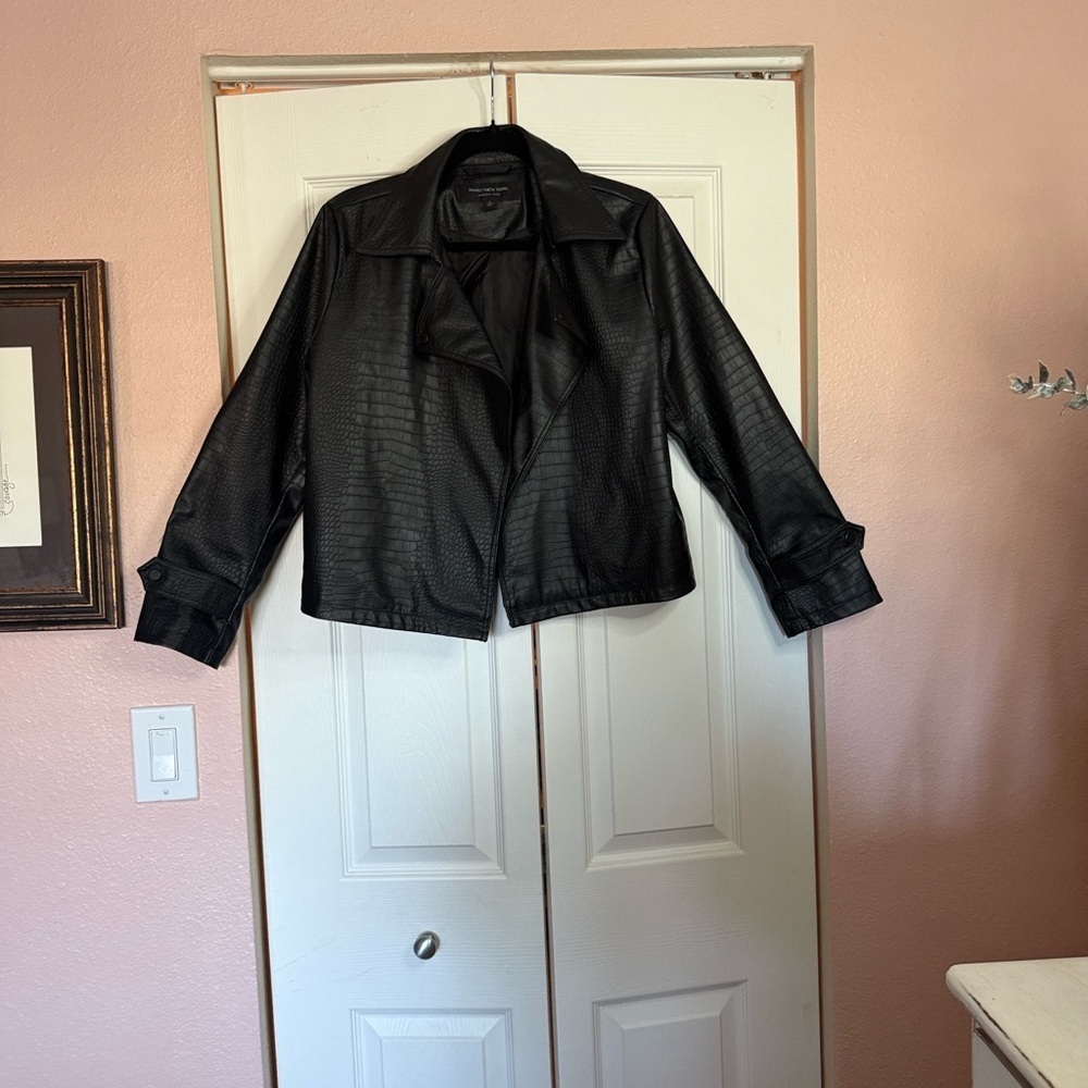 Marc New York Black Crocodile-Patterned Women's Jacket size S - Picture 10 of 10